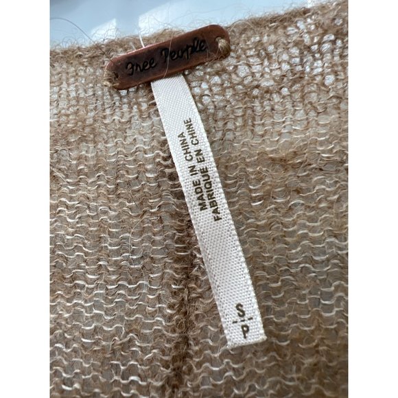 Free People Twelve Rose Oversized Pullover Sweater Women S Chevron Alpaca - Picture 4 of 8